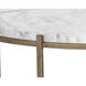 Solana 34 X 16 inch White / Antique Brass Coffee Table